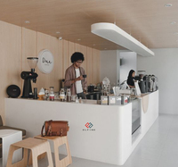 Comptoir de bar commercial moderne en surface solide 3D, design gratuit, pour café, boîte de nuit, bar