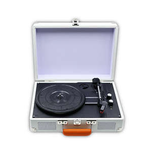 Factory Custom Handle Portable Record <b>Player</b> 3 Speed BT FM <b>CD</b> Gramophone Vintage with Built-in Stereo Decor High Fidelity Audio - Product Image 2