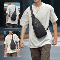 Nouvel Arrivage Sac Bandoulière Classique Tendance pour Homme, Design Multifonctionnel, en PU Imperméable, Fermeture Éclair, Résistant aux Rayures, pour Extérieur