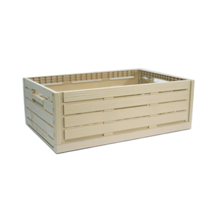 2022 Wood Design Food grade Stackable Crate 600x400x220mm With Lid Large Capacity Storage Basket