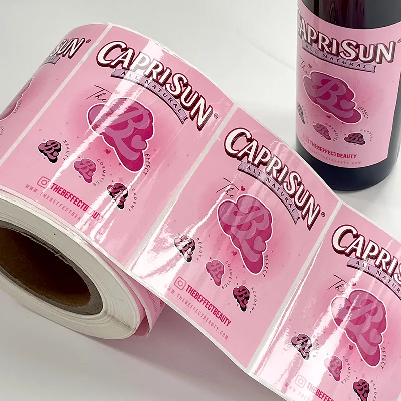 인쇄 방수 주스 로고 라벨 스티커 망고 에너지 콜라겐 음료 병에 대한 개인 포장 스티커 라벨