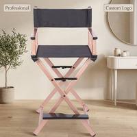 Chaise de Maquillage Pliante Professionnelle en Alliage d'Aluminium pour Salon de Beauté et Artistes, avec Logo Personnalisé