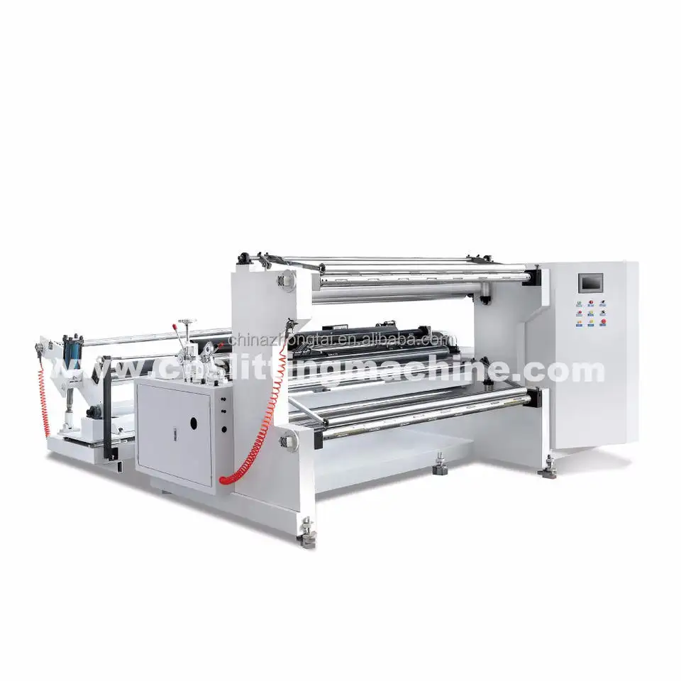 Automatische Rol Thermisch Papier Snijdende Terugwikkelmachine Voor Tissuepapier Kraft Roll Slitter Rewinder