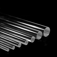 Colourful and clear Round Acrylic Rod With Thread Hole, PMMA Rod, Acrylic Threaded Rod
