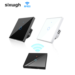 SIXWGH - Panel de Interruptor de Luz Táctil Inteligente de Vidrio Templado, Directo de Fábrica, 1/2/3 Vías, 500W/Vía, Resistente al Agua, 10A, Control Remoto - Product Image 1