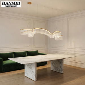 Modern Luxury Long Stainless Steel LED Pendant Chandeliers Villas Living Dining Rooms Private Clubs Hotels Lobbies HM-Pendant La - Product Image 4