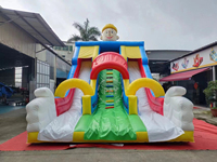 Arrière-cour commerciale grand toboggan sec adulte toboggan enfants toboggan pas cher Tropical gonflable toboggan sec équipement de location de fête