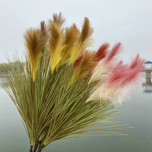 Roseau artificiel à plumes et feuilles 30cm-100cm, imperméable, pour décoration de mariage et de maison - Product Image 1