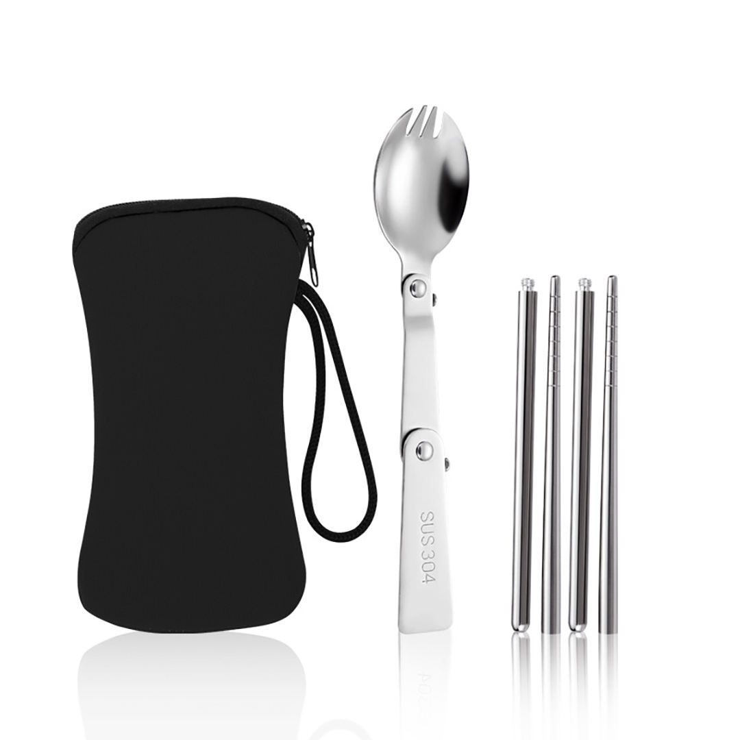 Spork salade avec étui noir