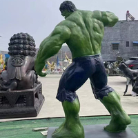 Grande Statue de Géant Vert en Résine Plastique Renforcée de Fibre de Verre, Produit d'Artisanat Personnage de Dessin Animé