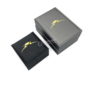 Caja de Joyería de Piel Sintética PU Gris, Nueva Colección de Moda al por Mayor, para Anillos, Pendientes, Colgantes y Collares - Product Image 4