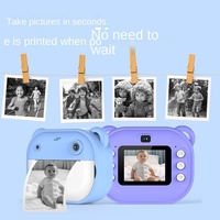 Appareil photo numérique instantané portable mini HD, style dessin animé mignon, pour enfants et étudiants, avec impression, capteur CMOS, succès transfrontalier