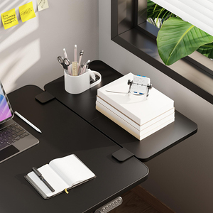 Jh-mech Bàn Mở rộng khay với lưu trữ chủ sở hữu bề mặt không thấm nước Matte <span class=keywords><strong>Black</strong></span> Heavy-Duty kẹp bàn Extender kệ - Product Image 3