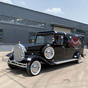 Vintage Classic Car-style black Funeral Hearse for Transporting Coffins, Guiding Departed Souls and Funeral Processions - Product Image 6