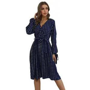 Diepe V-Hals Jurk Kleding Polka Dot Womens Luxe Kleding 2023 Jurken