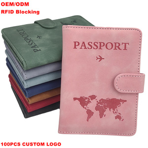 Cartera de Viaje Personalizada con Bloqueo RFID, Porta Pasaportes de Cuero PU con Cierre Magnético - Product Image 1