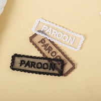 Étiquette 3D personnalisée pour vêtements, patch brodé en organza avec logo, fabriqué en usine