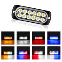 Feux de signalisation LED stroboscopiques BSG BD12W rouge/blanc/jaune DC 12V-24V 3 pouces 500LM pour camion, barre lumineuse latérale, balise d'urgence