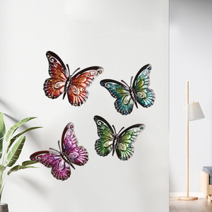 Nueva <span class=keywords><strong>mariposa</strong></span> de hierro para colgar en la pared artesanías de Metal para interiores y exteriores decoración colgante de jardín Europeo Americano - Product Image 3