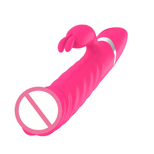 ไวเบรเตอร์กระตุ้นจุดจีรูปอวัยวะเพศชายแบบ<span class=keywords><strong>ขาย</strong></span>ดี พร้อมระบบทำความร้อนและยืดหยุ่นได้ ของเล่นสำเร็จความใคร่หญิงแบบสั่นสองจุด - Product Image 1