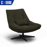 Fauteuil de salon et de bureau à domicile MANWAH CHEERS, tissu de luxe, pivotant à 360 degrés, moderne, de détente