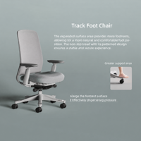 Silla de Oficina Ergonómica Vaseat V3 con Respaldo Medio de Malla, Soporte Lumbar Ajustable y Asiento Deslizante para Proyectos de Oficina