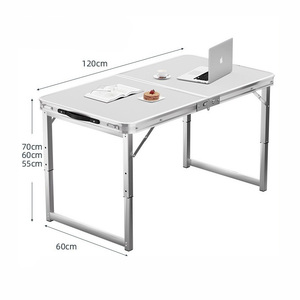 Tavolo Pieghevole Regolabile in Altezza, in Alluminio con Tubo Quadrato, Stile Valigia, per Picnic e Campeggio - Product Image 1