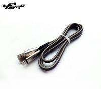 3f 6f Tipe C kabel pengisi daya USB kepang jalur Data 10 kaki Jeans ponsel standar kabel nilon stok seng Aloi Al Aloi TPE 1M