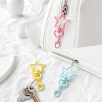 Porte-clés colorés avec mousquetons pivotants et fermoirs à ressort pour accessoires de décoration légers pour sacs DIY