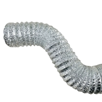 Feuille d'aluminium industrielle économique pour conduits d'air, matériau de conduit flexible résistant à la chaleur Al/PET/Al, personnalisable