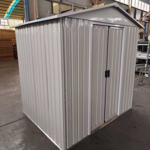 Caseta de Almacenamiento Metálica para Exteriores de 6x5 pies con Puerta Corredera y Placa Transparente, Caseta de Jardín de Acero Resistente a la Intemperie, Impermeable, para Herramientas - Product Image 4