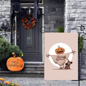 Bandera Vertical de arpillera de doble cara para decoración de jardín, producto promocional, feliz Halloween - Product Image 3