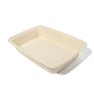 Emballage de bagasse imprimé sur mesure pour emporter étanche avec couvercle de qualité alimentaire à clapet type restaurant utilisé en vrac vente en gros - Product Image 4