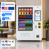 Distributeur automatique de snacks intelligent à écran tactile personnalisé RUNYANG à vendre, distributeur automatique pour aliments et boissons