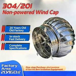 Ventilador de Extracción de Techo de Acero Inoxidable de Alta Eficiencia con Personalización OEM, Sistema de Ventilación con Turbina Eólica sin Motor - Product Image 3