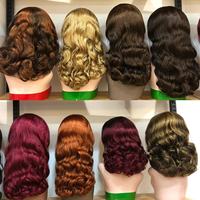 Perruques en cheveux humains vierges vietnamiens 13x4 en dentelle bouclée rebondissante, double trame, sans colle, densité 250%, coiffures bouclées Fumi
