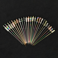 Palillos Decorativos de Acero Inoxidable para Cócteles, Palillos para Comida, Palillos para Bebidas, Palillos para Frutas Plateados, Herramientas de Bar, 46 Diseños