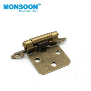 Composant de meuble, charnière de porte de placard de cuisine antique en chrome, charnière dissimulée en fer pour placard, charnière affleurante avec vis - Product Image 3