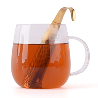 Groothandel Hoge Kwaliteit Kleurrijke Fijne Maas 304 RVS Buisvormige Bulk Thee-infuser Stick met Haak