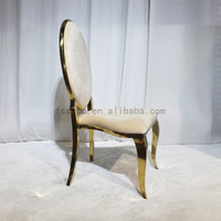 Mobilier de maison de haute qualité nouveau design style moderne chaise de salle à manger moderne nouveau design de luxe chaise de mariage de location de fête en métal doré