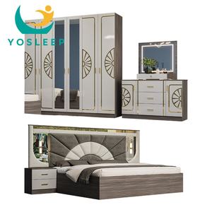 Venta al por mayor de fábrica, buen precio, conjunto de muebles de dormitorio de madera de lujo, hogar, apartamento, camas tamaño King y Queen modernas, juegos de dormitorio personalizados - Product Image 2