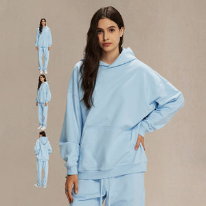 Sweat à capuche surdimensionné personnalisé en molleton de coton épais 420 grammes sans cordon, brodé, pour homme, vente en gros, streetwear - Product Image 6