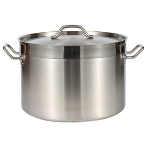 Wholesale <b>Large</b> Capacity Fast Heat Conduction Stainless Steel Composite Bottom Induction <b>Saucepan</b> Cookware Soup Stock Pot - Product Image 1