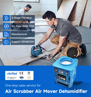 Purificateur d'air industriel commercial portable de qualité supérieure avec filtre d'habitacle HEPA Nouveau pour la restauration des dommages causés par l'eau au sous-sol