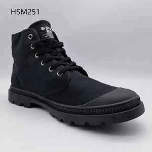 รองเท้าบูทเดินป่า LXG พื้นรองเท้าฉีดขึ้นรูป PU/PU ทนทานต่อการฉีกขาด ผ้าใบ รองเท้าบูทคอมแบทสำหรับกิจกรรมกลางแจ้ง ยอดนิยมในประเทศปาปัวนิวกินี รุ่น HSM251 - Product Image 4