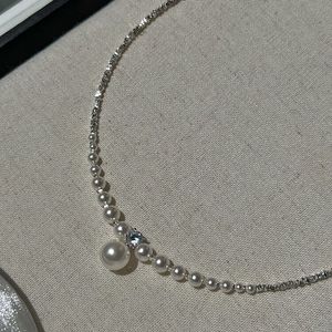 SMX12-D <b>Pearl</b> <b>Necklace</b> Women's Luxury Niche Collarbone Chain Classic Women <b>Pearl</b> 925 Sterling <b>Silver</b> <b>Necklace</b> Pendant <b>Necklace</b> - Product Image 6