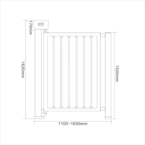 Porte coulissante et portail principal en alliage d'aluminium de style moderne, conçus sur mesure, avec surface finie par peinture en poudre - Product Image 2