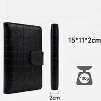 Porte-passeport antivol en cuir PU imitation crocodile tendance avec fermeture à pression, pochette de voyage multifonction grande capacité