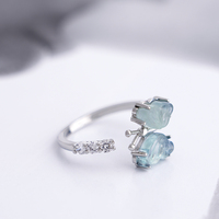 Bague ajustable en argent/plaqué or avec pierre naturelle de guérison, motif papillon, taille ovale, pierres semi-précieuses, bijoux en cristal