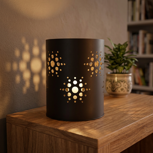 <b>STAR</b> VOTIVE T-<b>LIGHT</b> HOLDER mild steel Rectangle Lantern With <b>Star</b> Cutouts For Home Decoration Durable Design - Product Image 1
